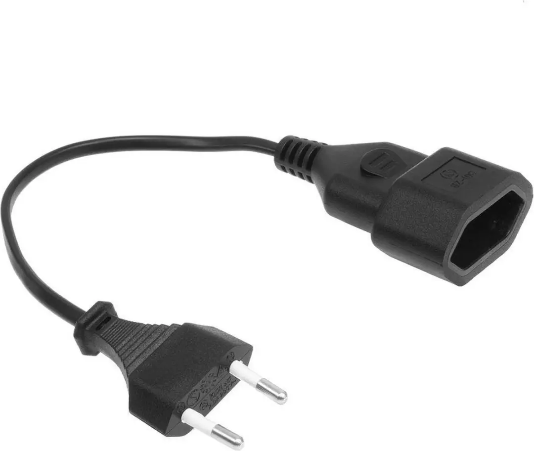 ACT AK5246 Netsnoer Euro - 0,2m - Zwart