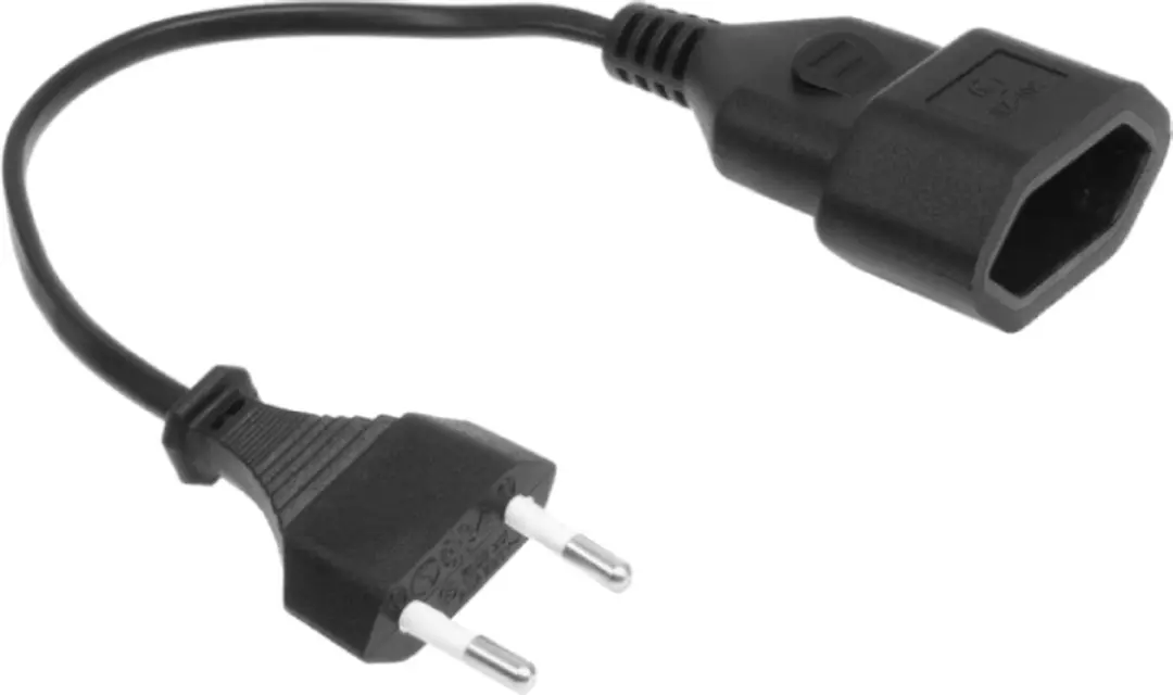 ACT AK5246 Netsnoer Euro - 0,2m - Zwart