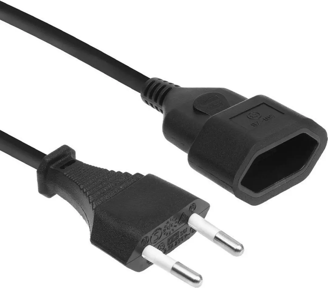 ACT AK5246 Netsnoer Euro - 0,2m - Zwart