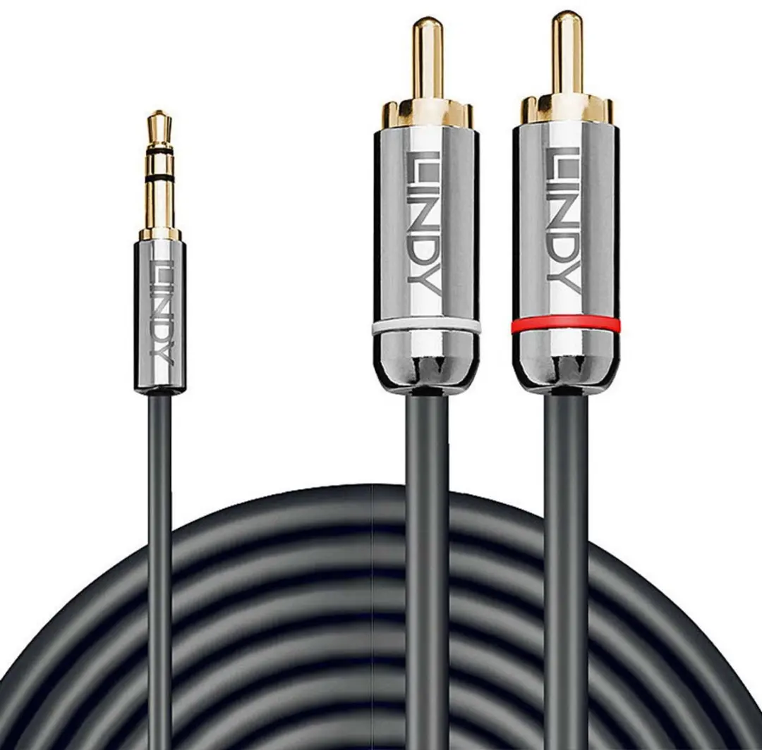 Lindy 35333 Audio Jack naar 2 RCA Kabel