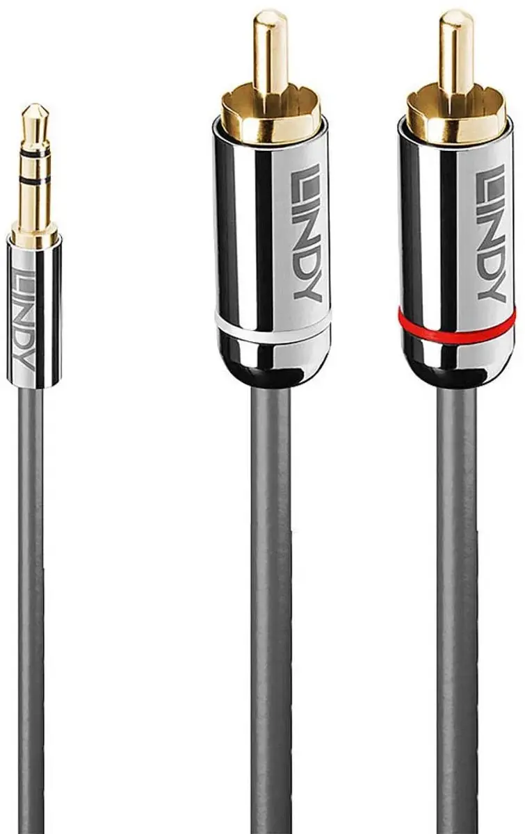 Lindy 35333 Audio Jack naar 2 RCA Kabel