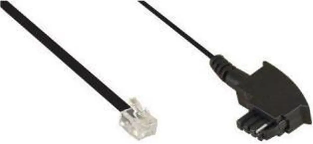 InLine TAE-F naar RJ11 Kabel 10m - Zwart