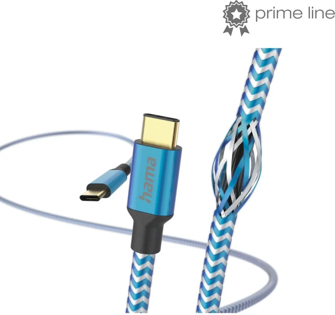 Hama USB-C Kabel 3A 480Mbps 150cm - Blauw
