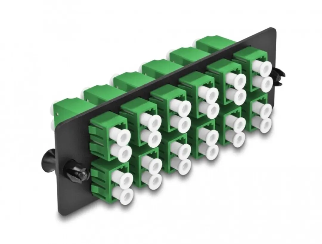 Delock LC Duplex APC 12-Ports Adapterpaneel - Groen/Zwart