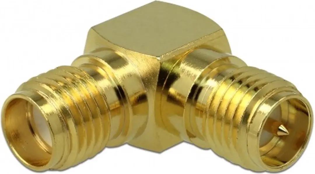 Delock RP-SMA naar SMA Haakse Adapter 50 Ohm 3 GHz