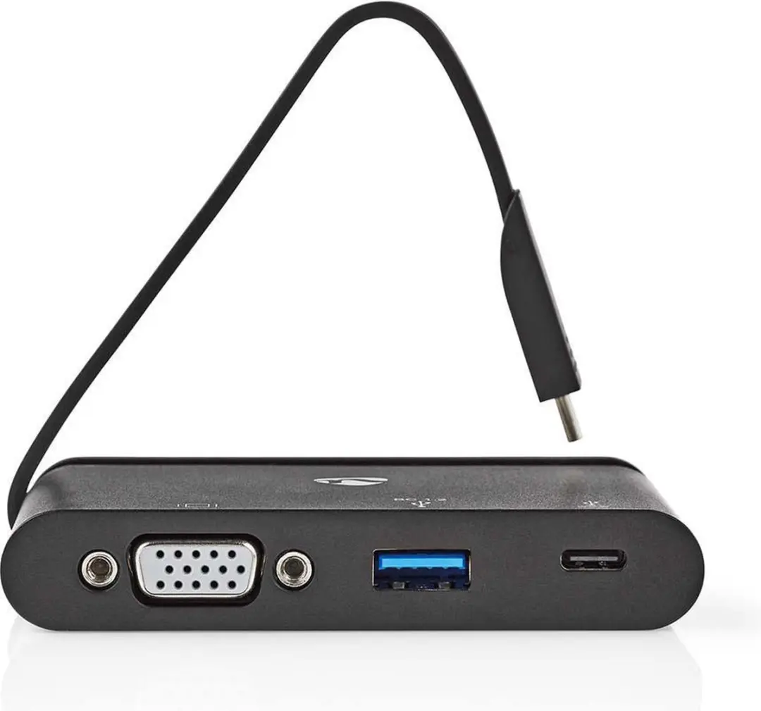 Nedis TCARF220BK USB Multi-Port Adapter - USB 3.1 - USB-C/VGA - Zwart