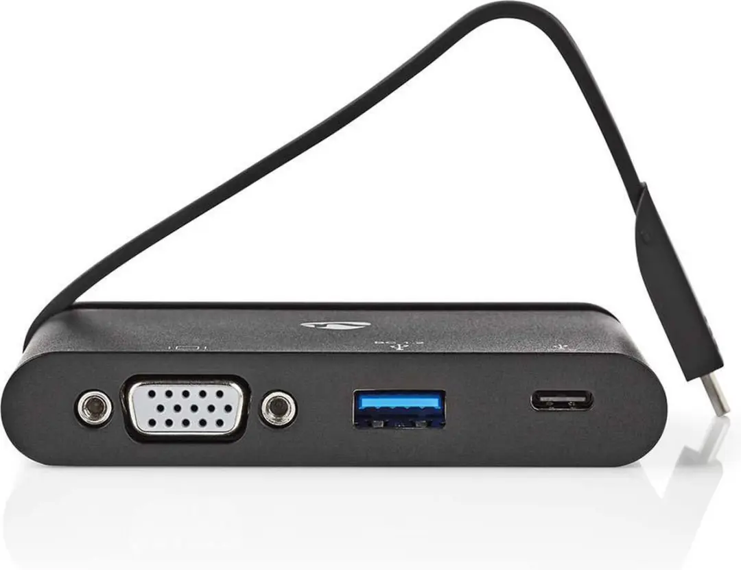Nedis TCARF220BK USB Multi-Port Adapter - USB 3.1 - USB-C/VGA - Zwart