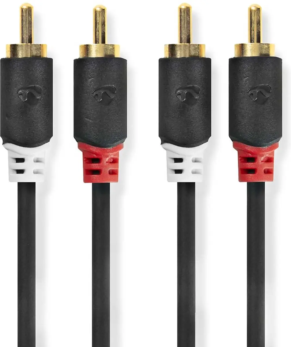 Nedis Stereo-Audiokabel CABW24200AT50 - 5m - Verguld - Antraciet