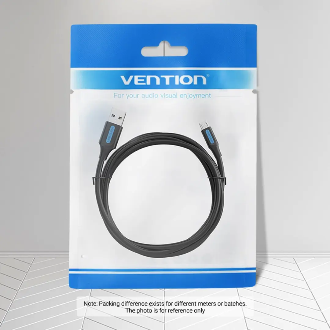 Vention COLBI USB 2.0 Kabel 3m A-Micro B - Zwart/Zilver