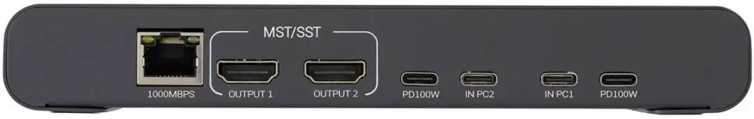 SpeaKa Professional SP-KVM-2P4K KVM-switch - 2 Poorten - Grijs