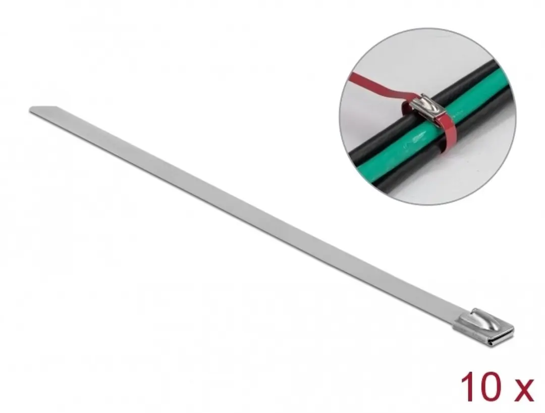 Delock Roestvrijstalen Kabelbinders 200x7,9mm