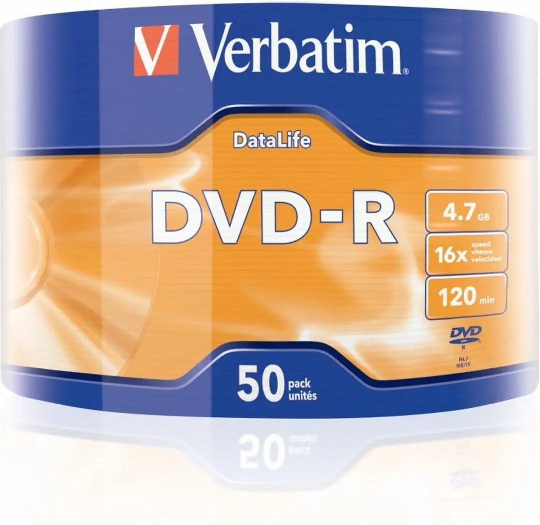 Verbatim DVD-R Matt Silver 4.7GB - 50 Stuks