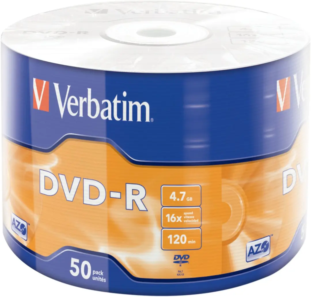 Verbatim DVD-R Matt Silver 4.7GB - 50 Stuks
