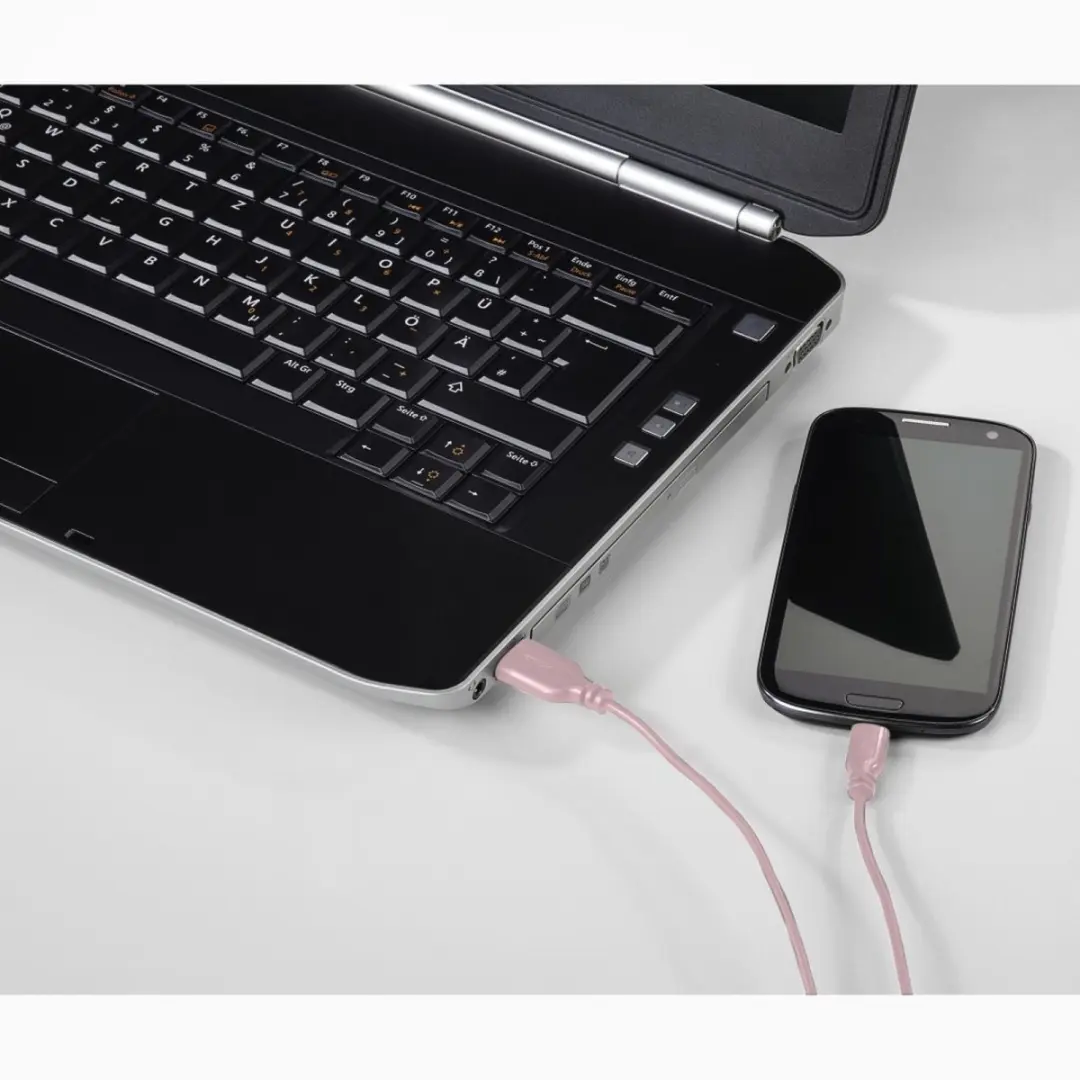 Hama USB2.0-C/USB2.0-A Kabel 0,75m - Roze