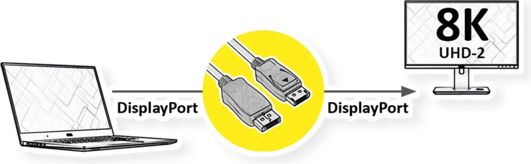 Roline DisplayPort-kabel v2.0 DP M-M 2m - 10 Stuks