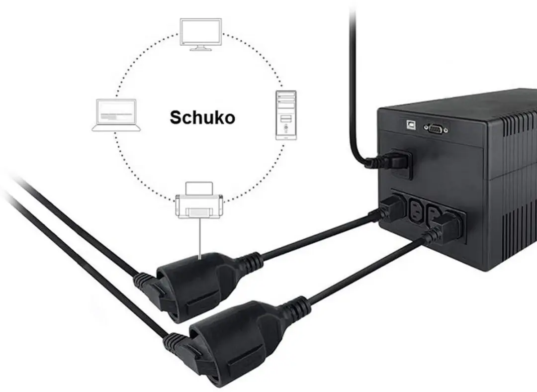 Equip 112106 Elektriciteitssnoer - Zwart - 0,25m