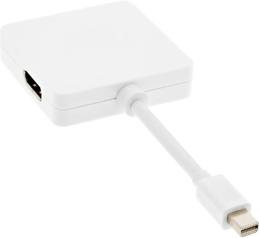 InLine Mini DisplayPort naar HDMI/DVI/DisplayPort Adapterkabel - Wit