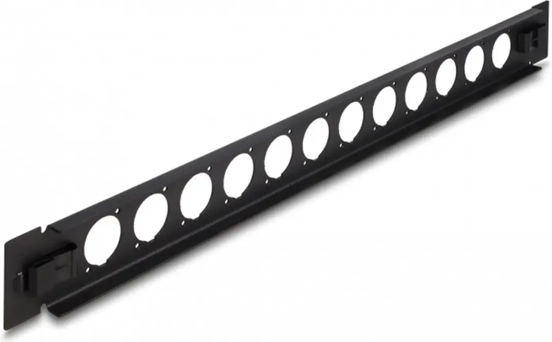 Delock 19 inch Patch Panel 12x D-Type - 1U - Zwart