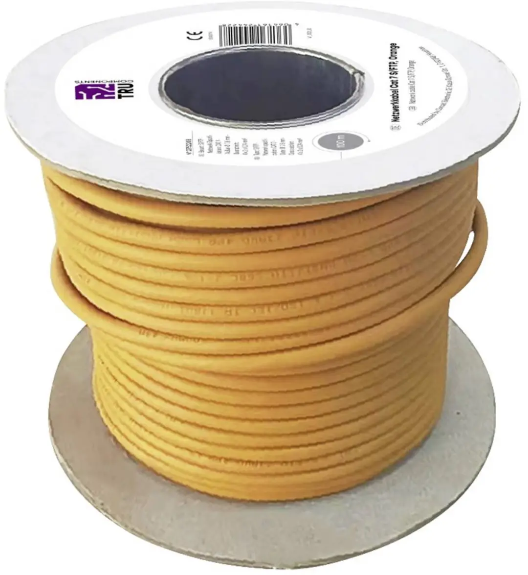 Tru Components CAT 7 Netwerkkabel 100m - CPR Dca - Oranje