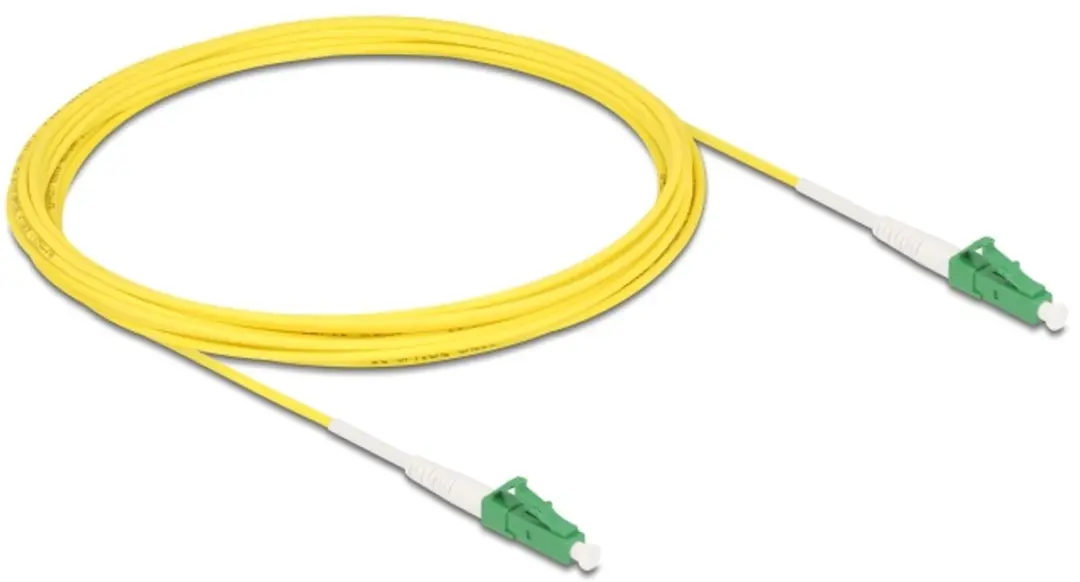 Delock LC-APC naar LC-APC Simplex OS2 Glasvezelkabel 5m - Geel