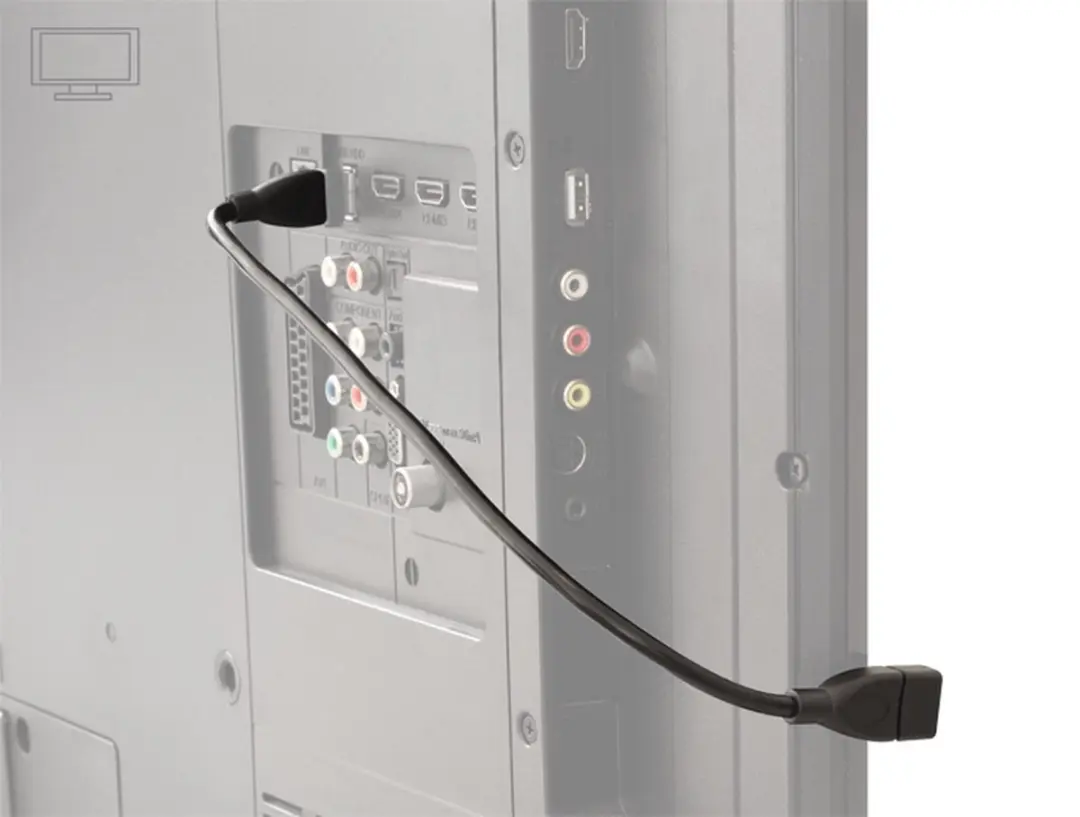 Delock USB Verlenging A-A 0.35m ShapeCable - Zwart