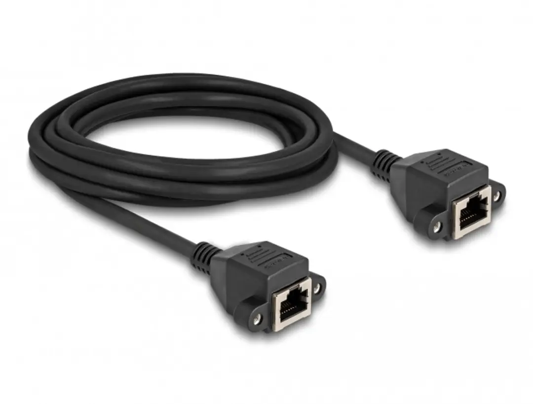 Delock RJ50 Kabel female to female S/FTP 5m - Zwart