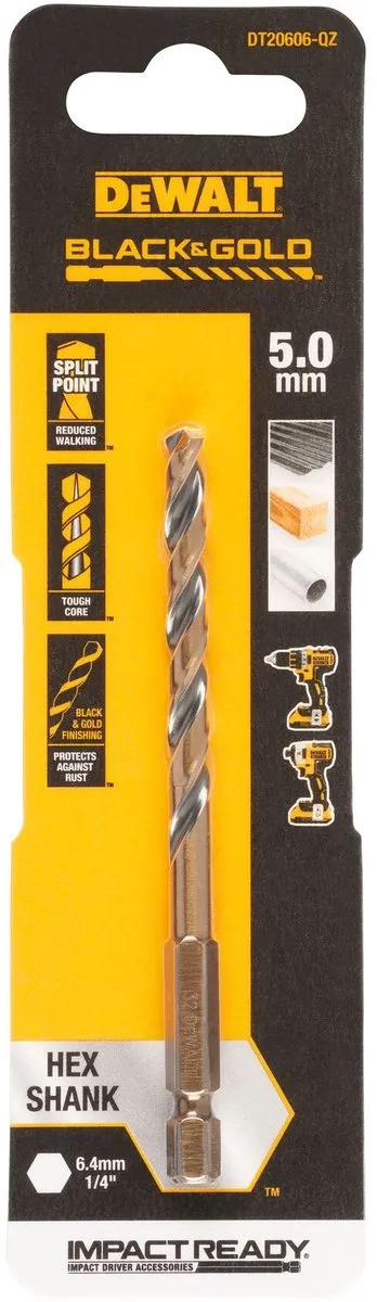DeWalt DT20606 Extreme Impact Metaalboor 5mm - 94,5mm