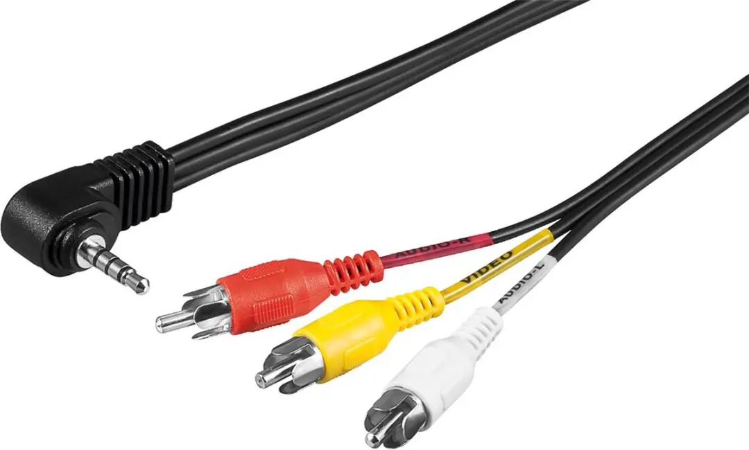 Goobay 3,5mm Jack 4-polig Haaks TRRS Composietkabel - 1m - 10 Stuks
