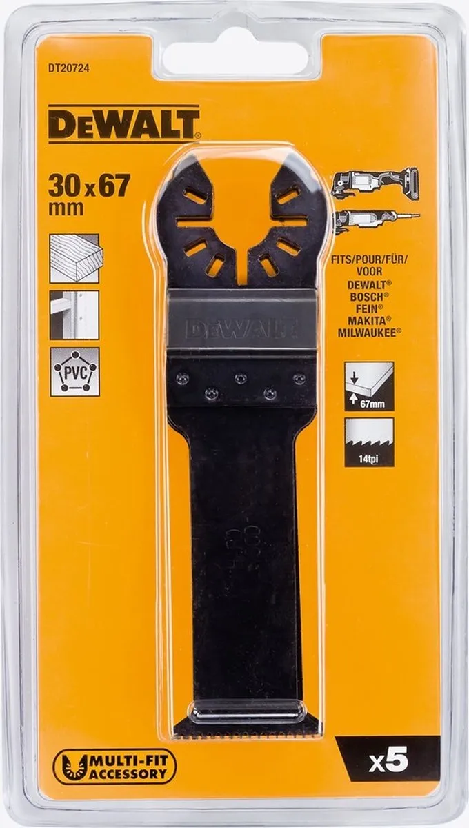 DeWalt DT20724 Multitool Zaagblad HCS - 5 Stuks