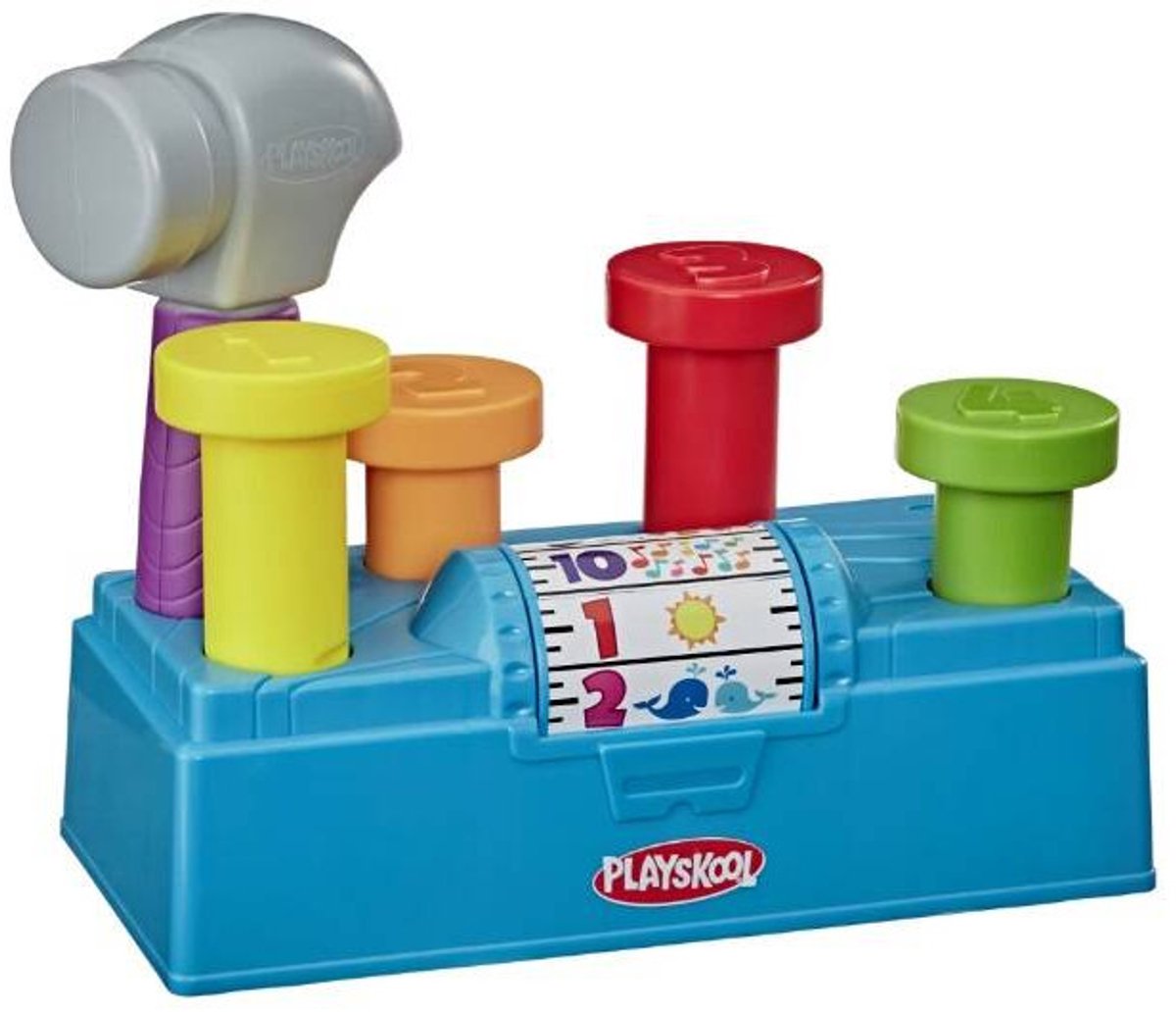 Playskool hammer knock bench activiteitenspeelgoed Tap ‘n Spin speelgoedwerkbank voor peuters vanaf 12 maanden