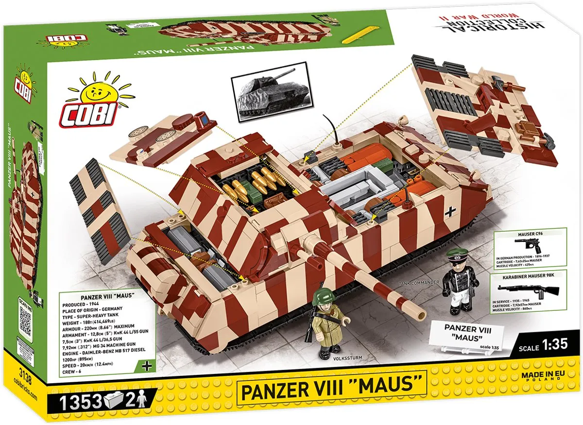 Cobi 3138 Panzer VIII Maus - 1342 Stukken