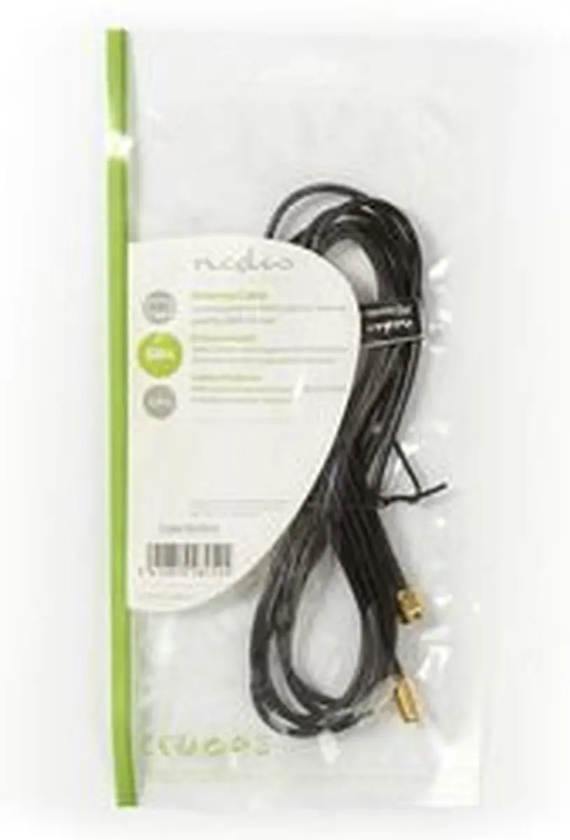 Nedis Antennekabel RP-SMA Male naar Female 2m - Verguld - 50 Ohm