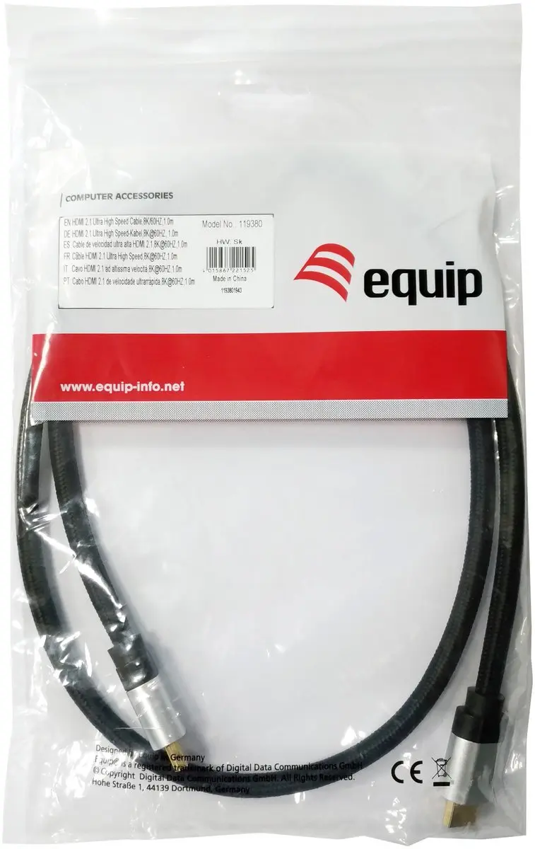 Equip HDMI Kabel 119382 - Zwart