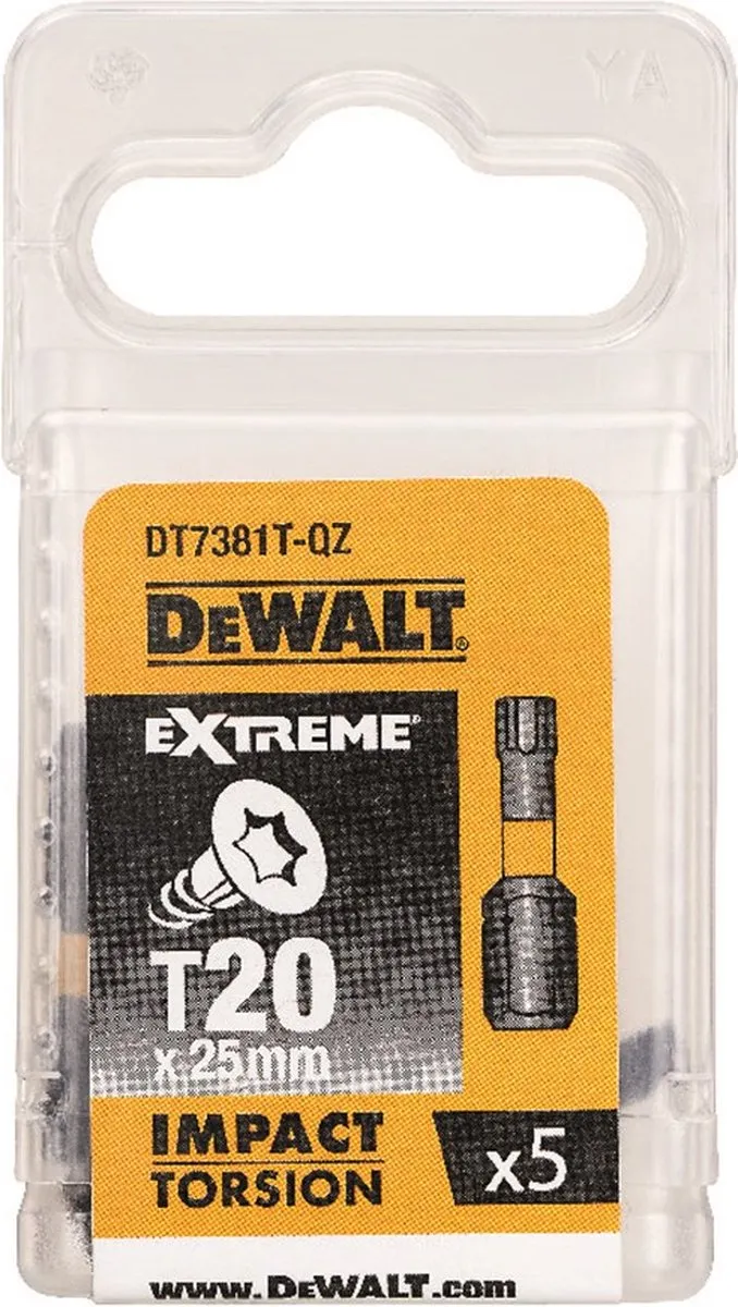 DeWalt DT7381T T20 Torx Schroefbits 25mm - 5 Stuks