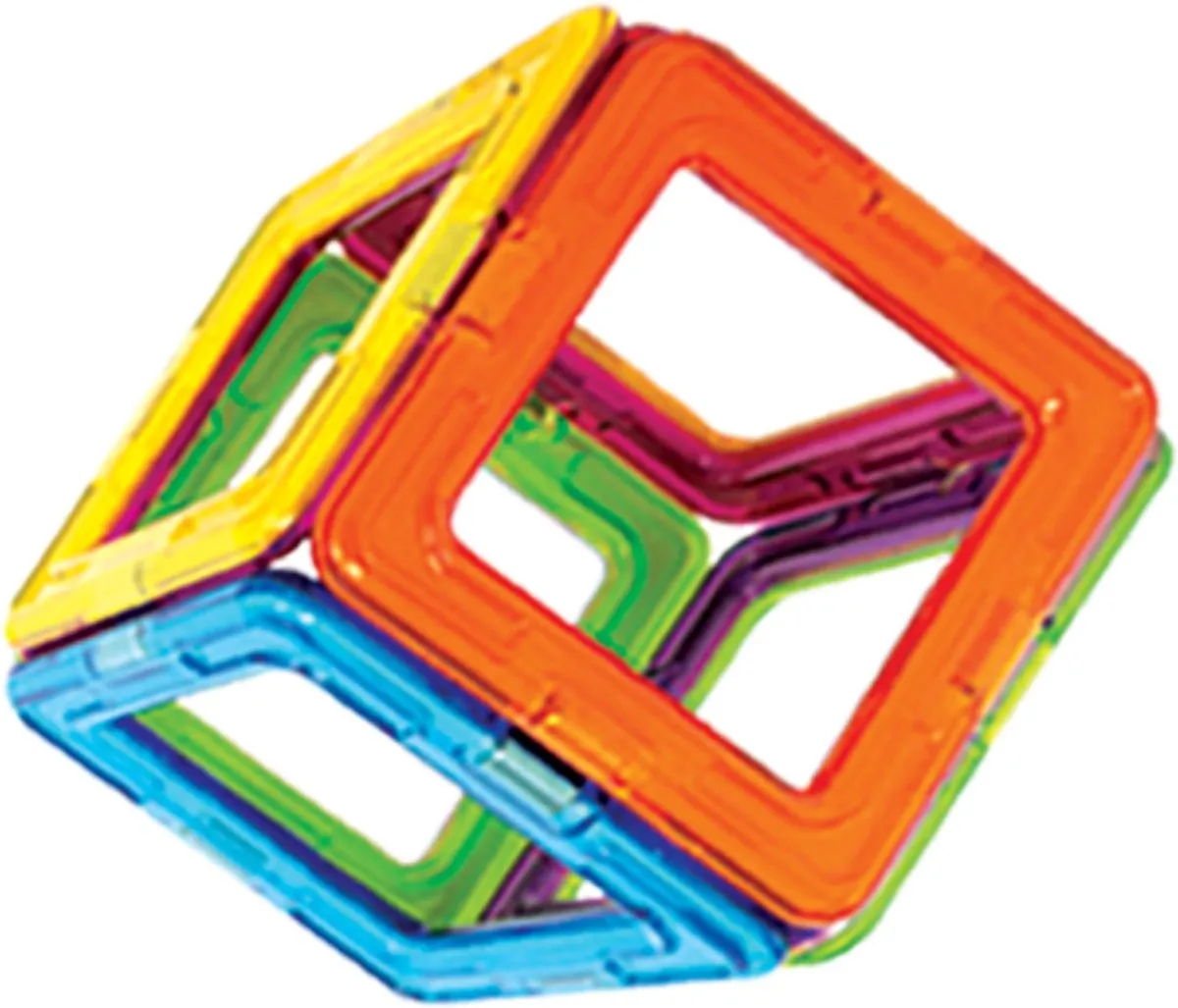 Magformers Square Set Magnetische Bouwset - 6 Onderdelen - Multi - afbeelding 6 van 6