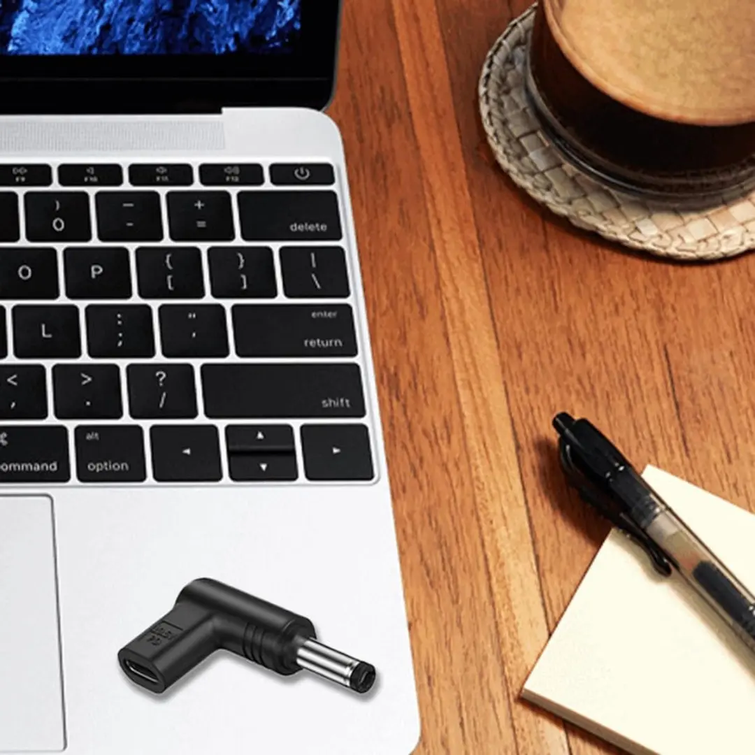 NÖRDIC USB-C naar DC 4,5x3,0mm Adapter 100W - Zwart