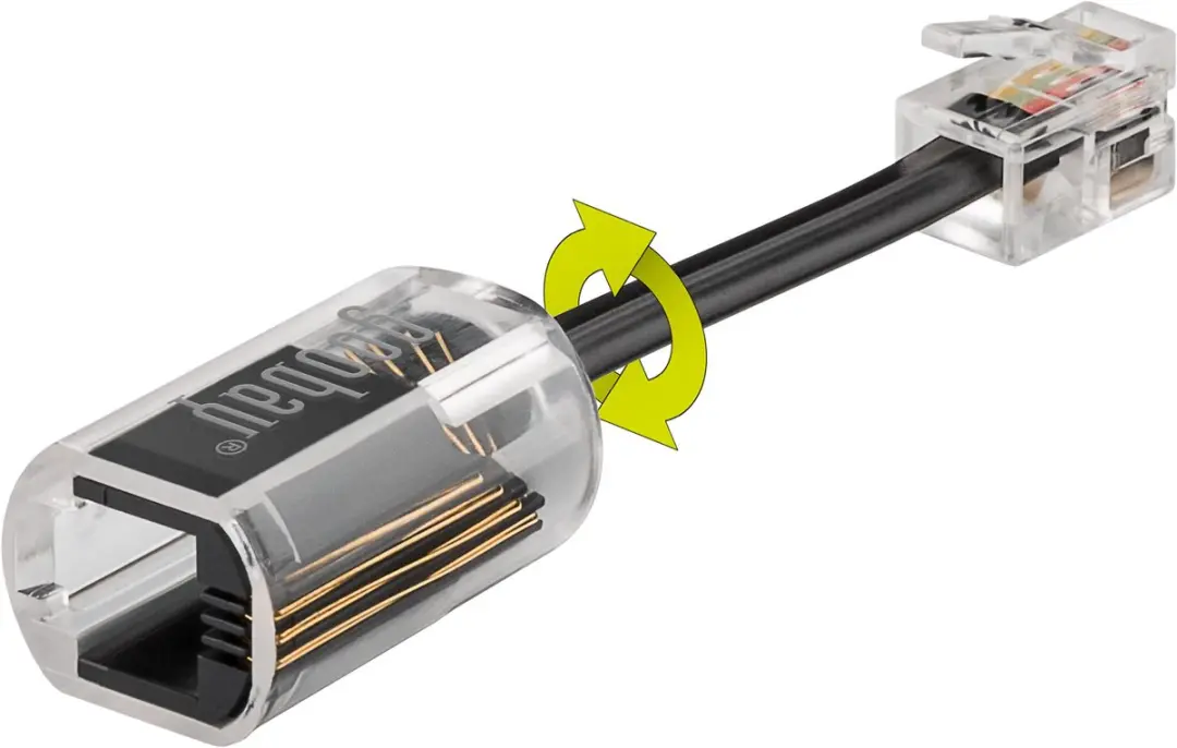 Goobay Twist Stop RJ10 4p4c Connectoren - 10 Stuks - Zwart