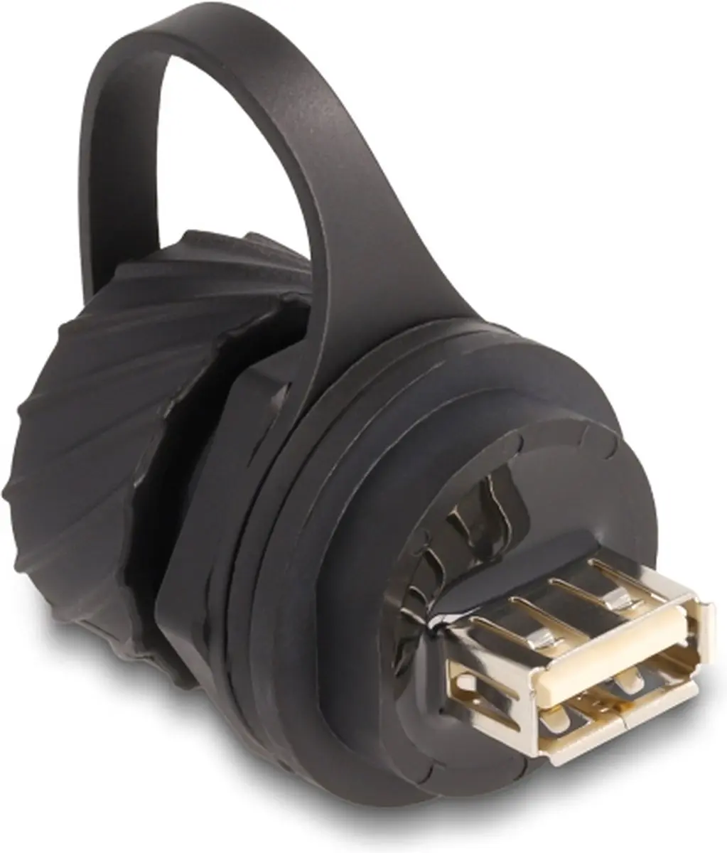Delock USB 2.0 Type-B naar Type-A Kabelconnector - IP68 - Zwart
