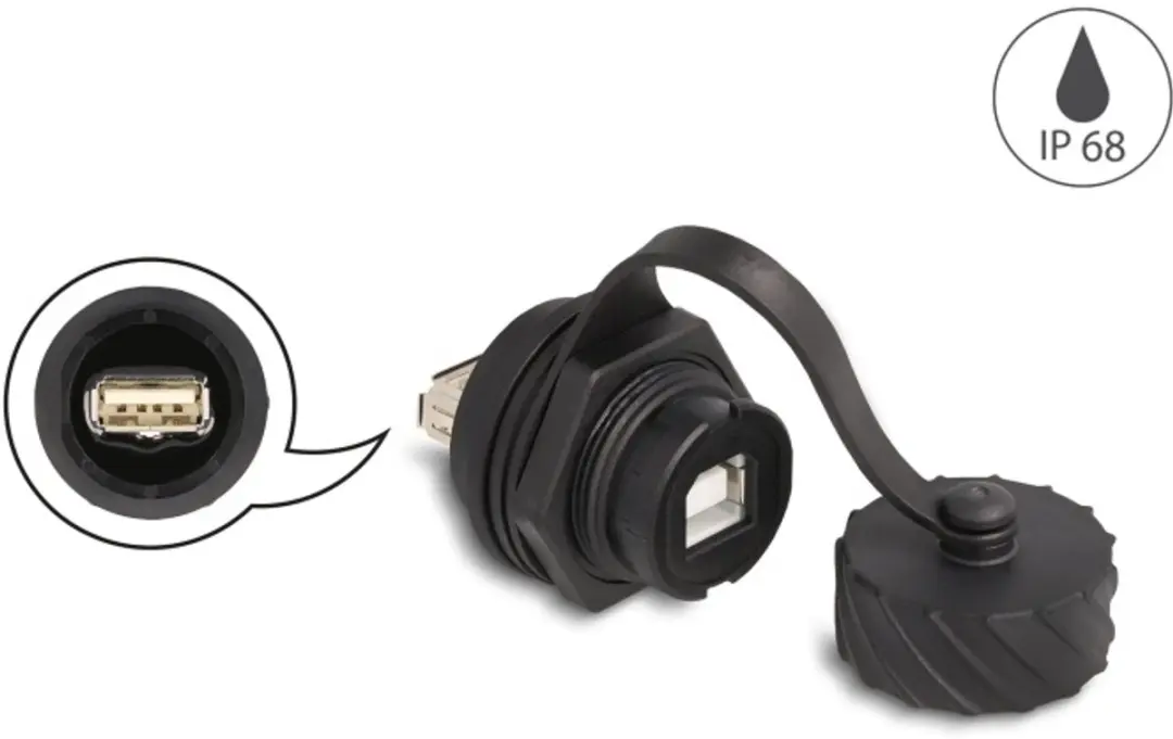 Delock USB 2.0 Type-B naar Type-A Kabelconnector