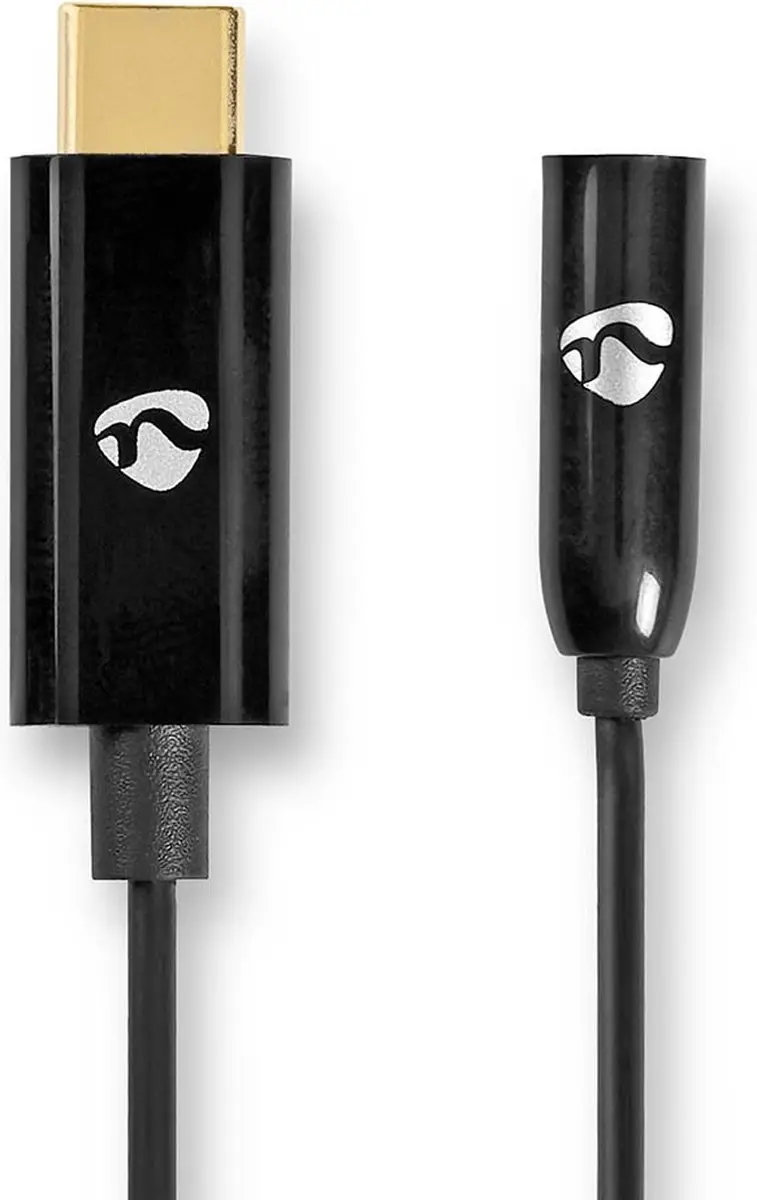 Nedis USB-C Adapter 3,5mm Vrouwelijk - 15cm - Zwart