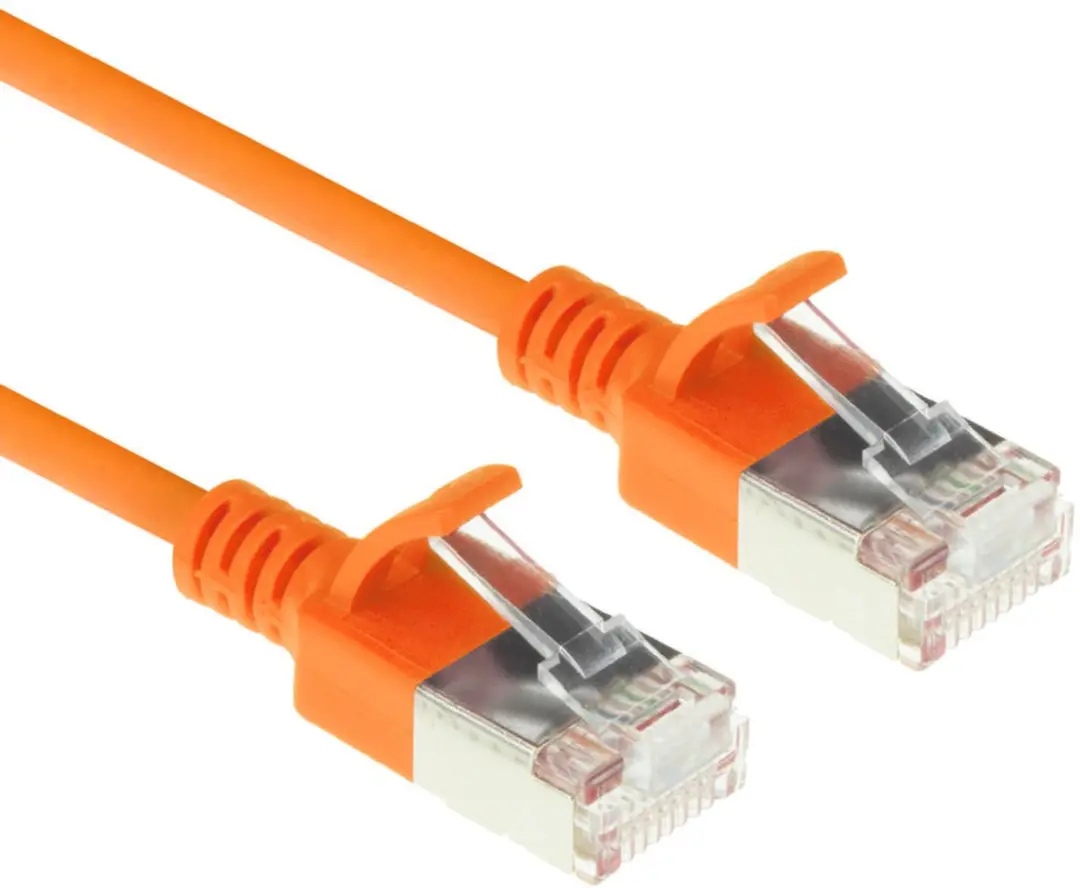 ACT DC7101 Oranje LSZH U/FTP CAT6A Patchkabel 1m