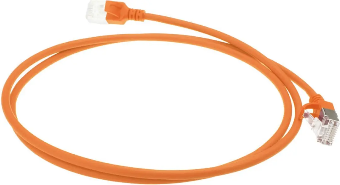 ACT DC7101 Oranje LSZH U/FTP CAT6A Patchkabel 1m - Snagless