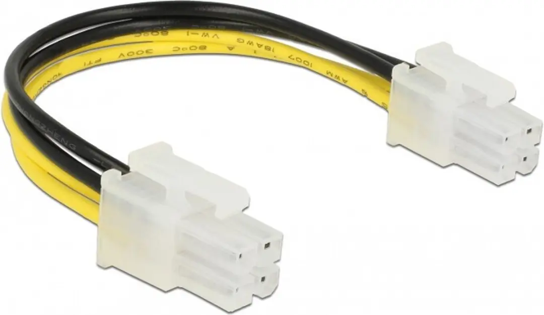 Delock ATX12V P4 Voedingskabel 0,15m - Wit