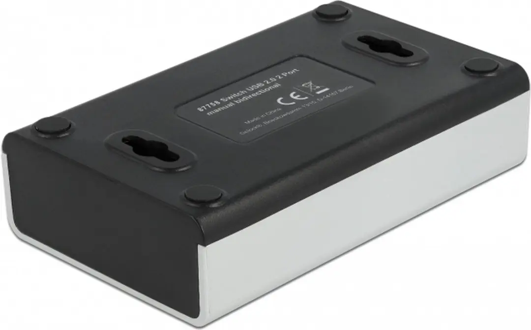 Delock VGA Switch 2 Poorten Handmatig Bidirectioneel - Zilver/Zwart