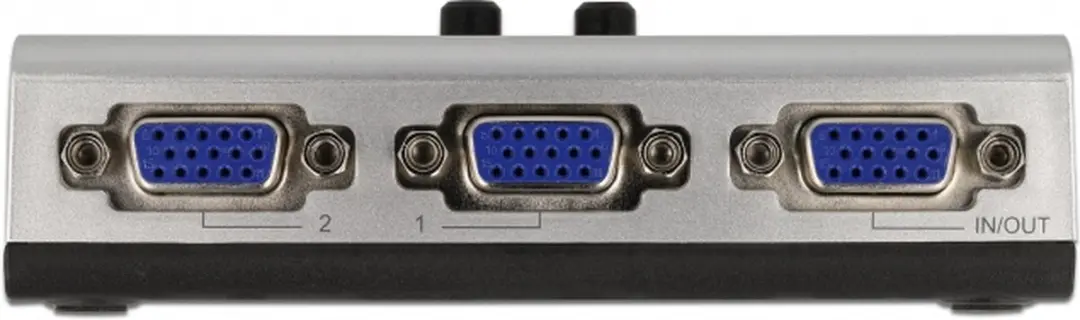 Delock VGA Switch 2 Poorten Handmatig Bidirectioneel - Zilver/Zwart
