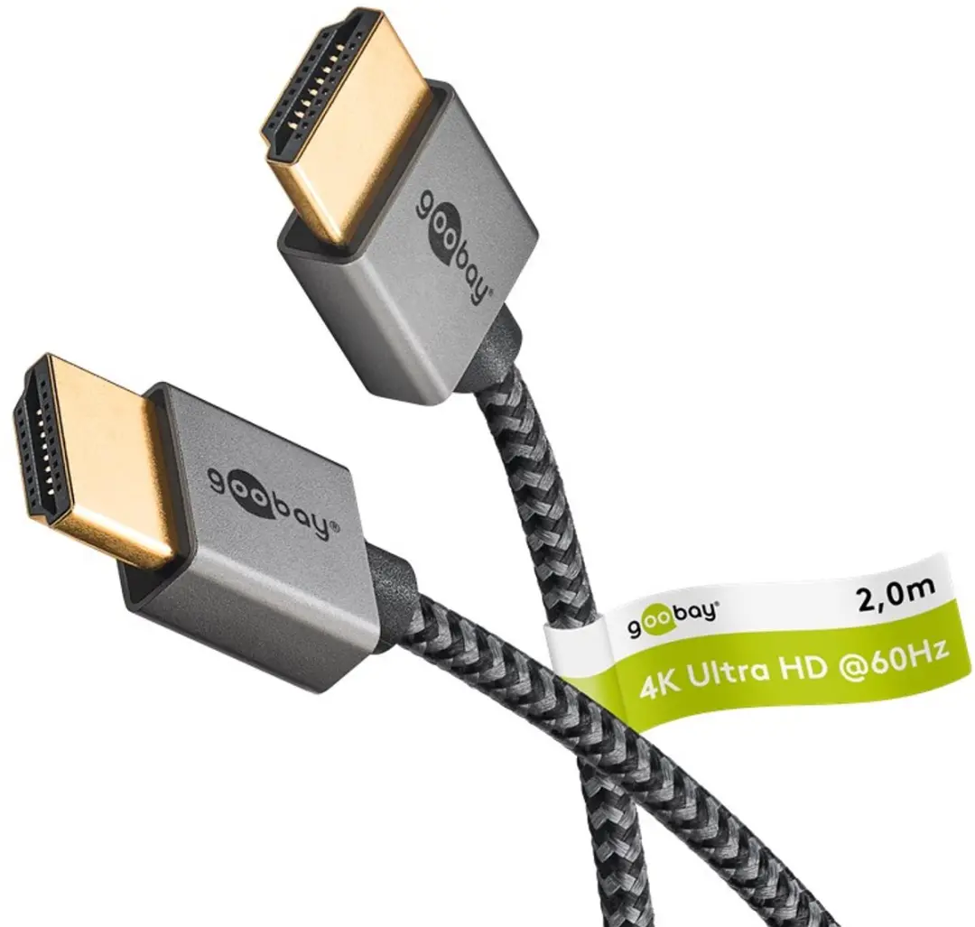 Goobay Plus HDMI Kabel 2.0 4K 60Hz HDR - 2m - Zwart
