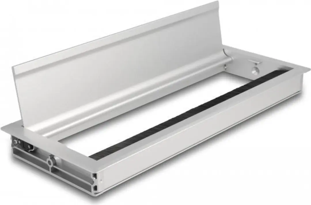 Delock Kabeldoorvoerborstel 300x120x28mm - Zilver