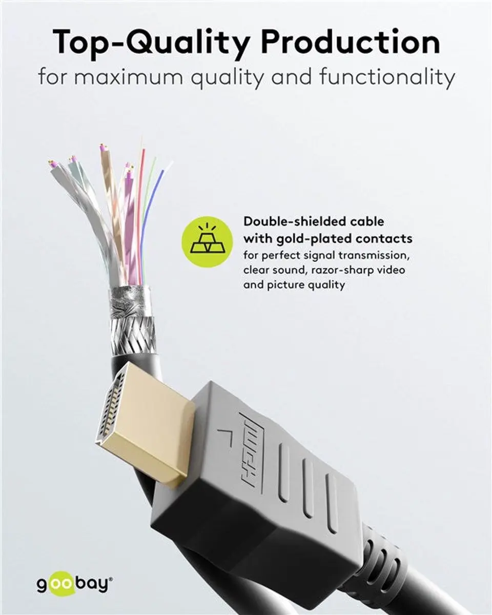 Goobay HDMI Verlengkabel 61308 - 4K 60Hz - Zwart