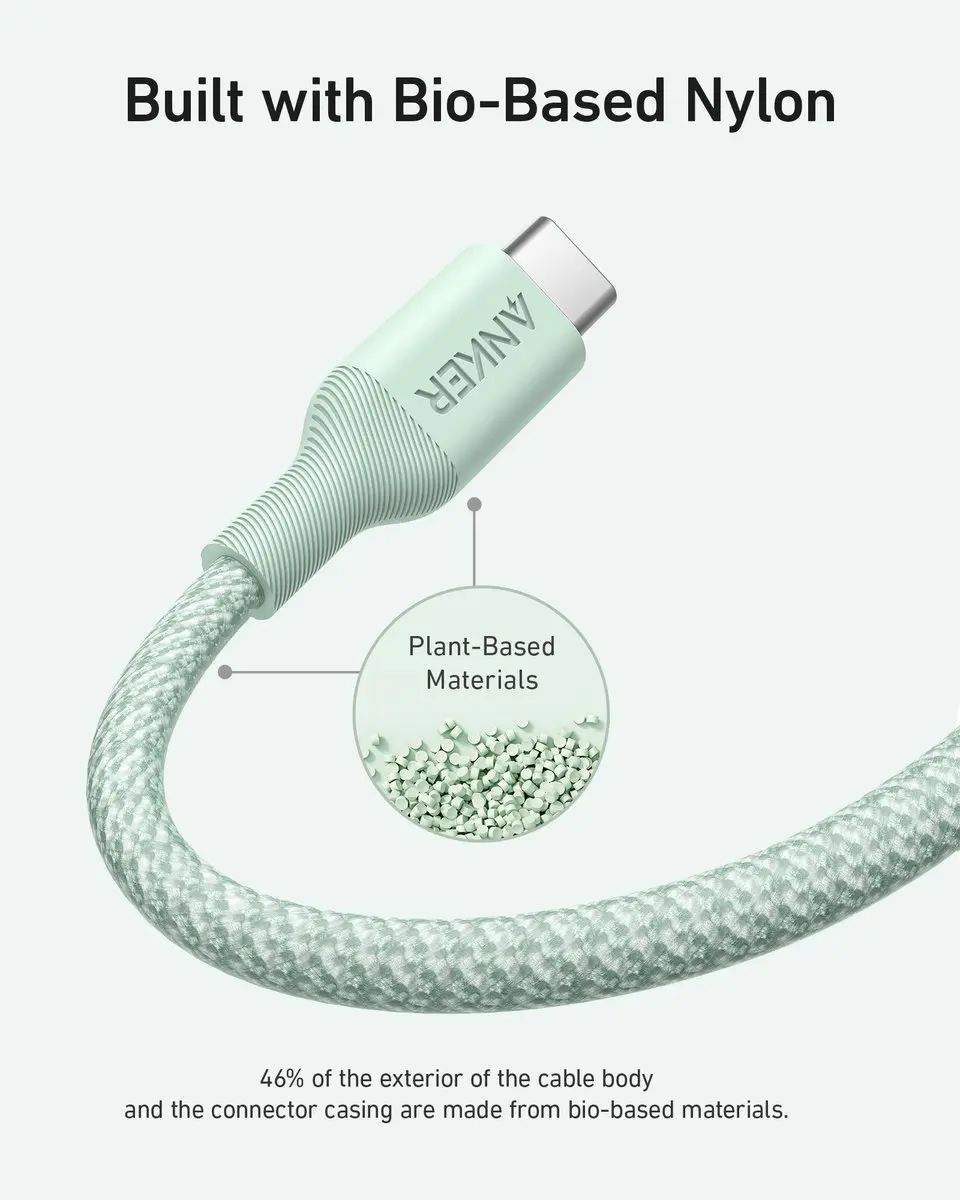 Anker 544 Bio-Nylon USB-C Kabel 1.8m - Groen