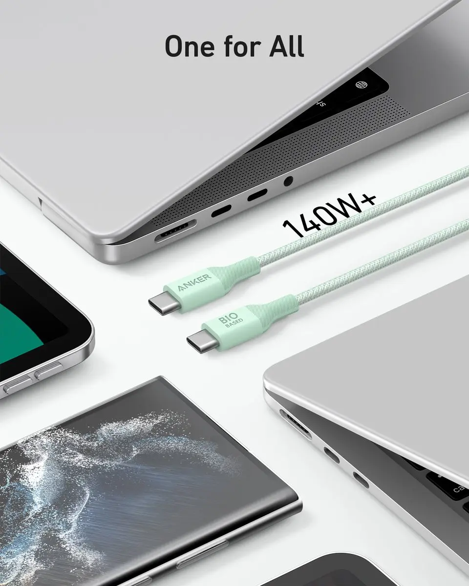 Anker 544 Bio-Nylon USB-C Kabel 1.8m - Groen